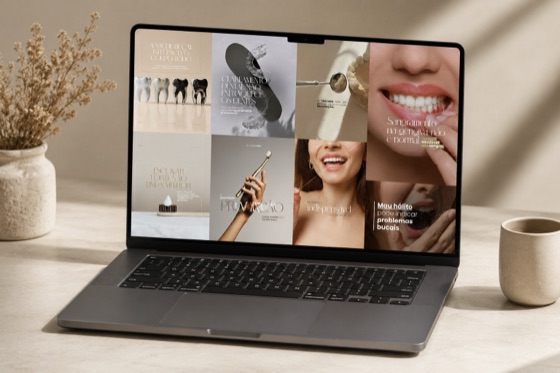 Materiais premium da clínica